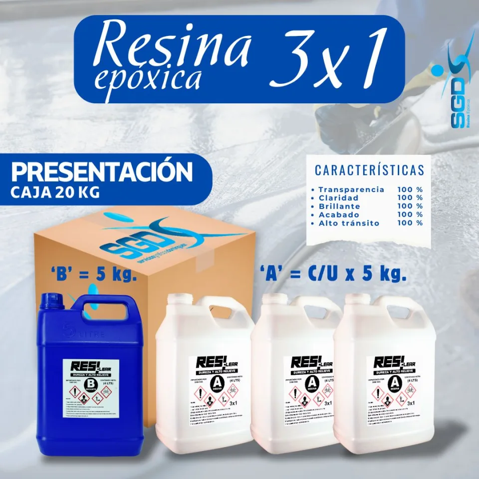 RESINA EPÓXICA 3×1 – 20 KG.